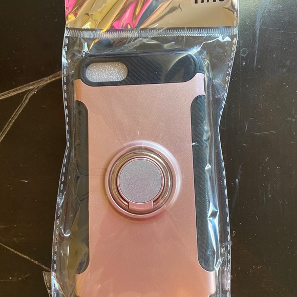 Pink iPhone 7/8 Phone Case w Ring Holder Kickstand - Picture 2 of 6